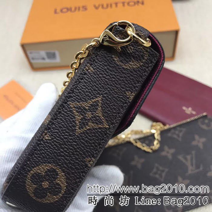 路易威登LV頂級原單 M61276老花三合一獨家實拍 PochetteFelicie手袋 手拿包 女士錢包 ZY1070